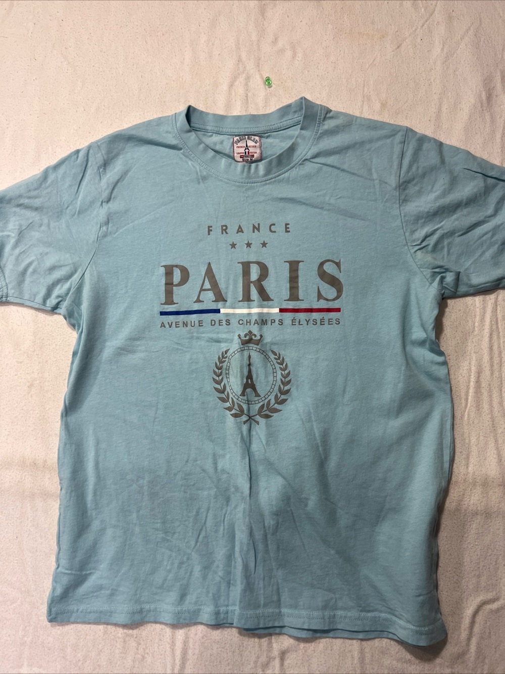 Paris Graphic Crewneck Tee - Light Blue